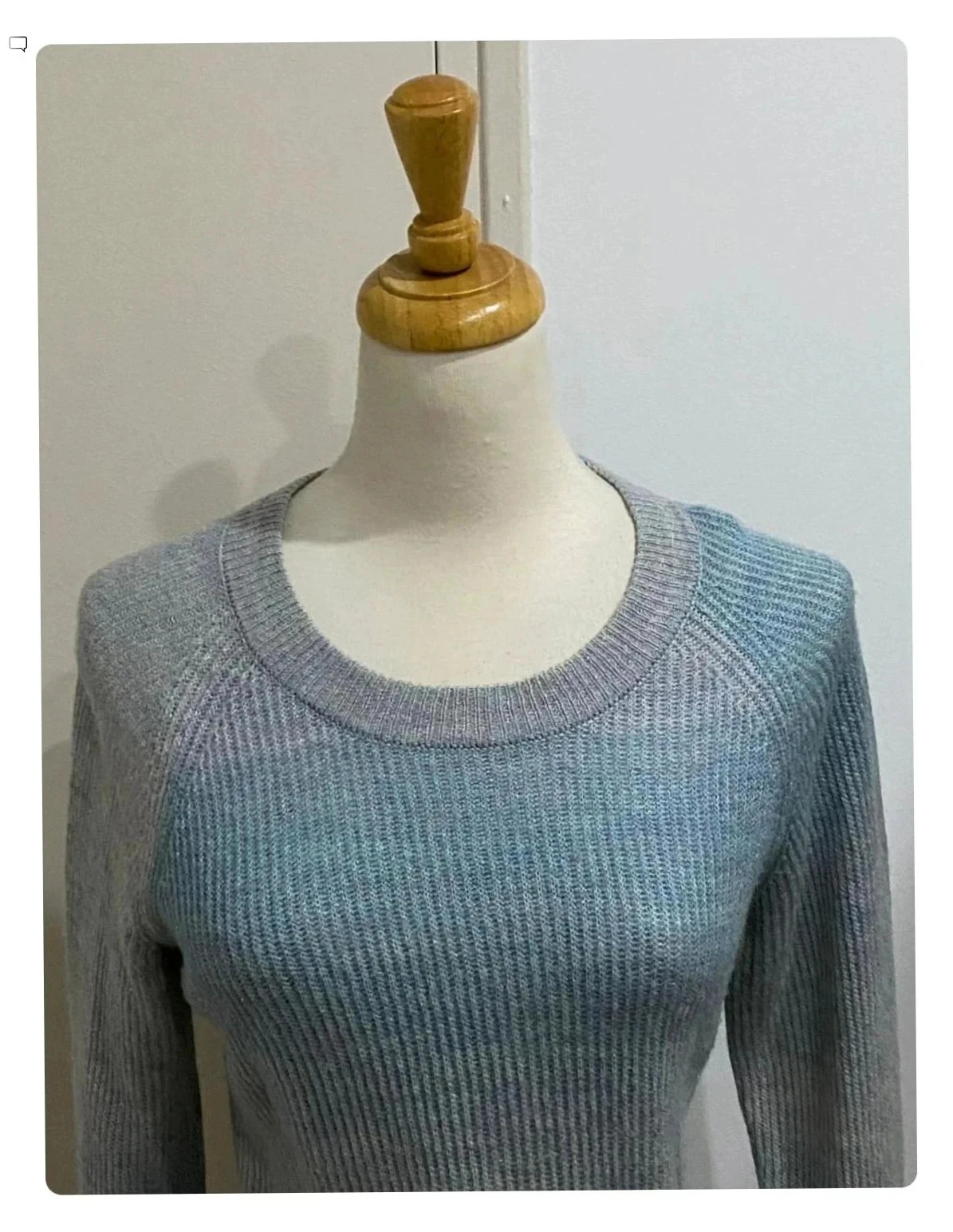Jersey Venus degradado azul de cuello redondo de manga larga Talla S Rails – photo 2